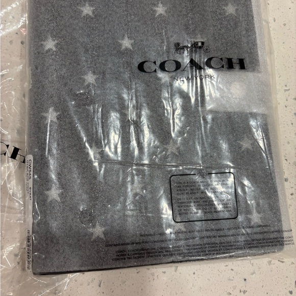 NWT Coach Black with Silver Stars Leather Notebook - Picture 3 of 7